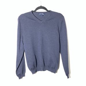 Brooks Brothers | Wool Blend Navy V-Neck Sweater